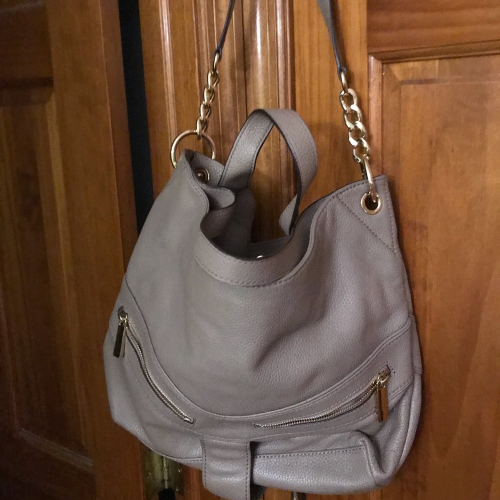 Michael Kors taupe leather purse